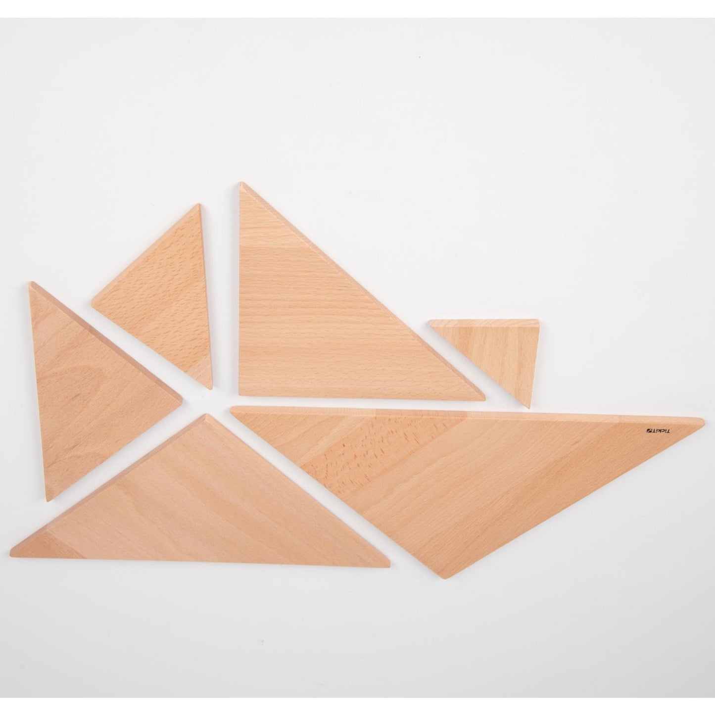 Natural Wooden Triangular Panels | 6 Pieces | Wooden Activity Toy