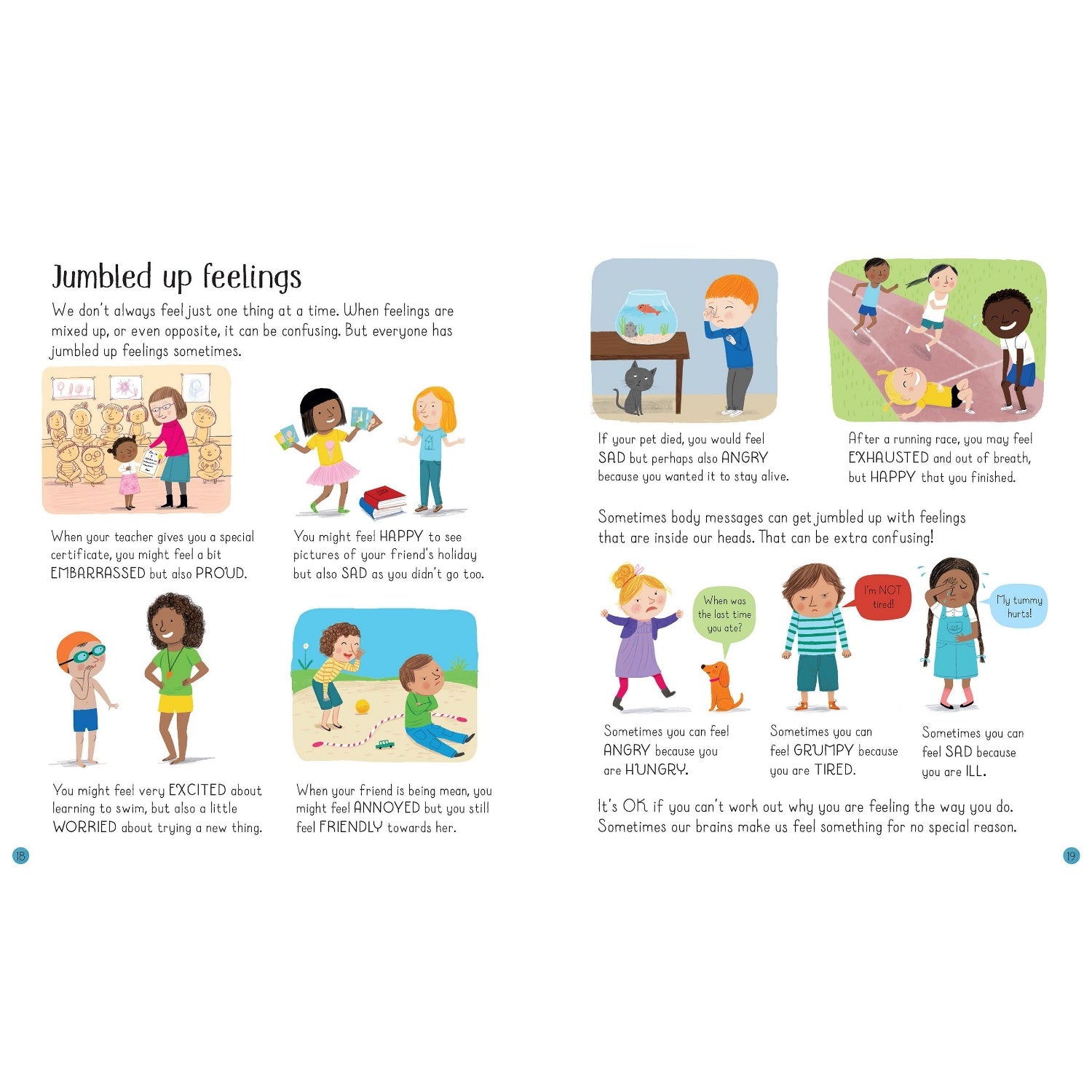 All About Feelings | Children's Book on Feelings and Emotions | Usborne | Sample Page | BeoVERDE.ie