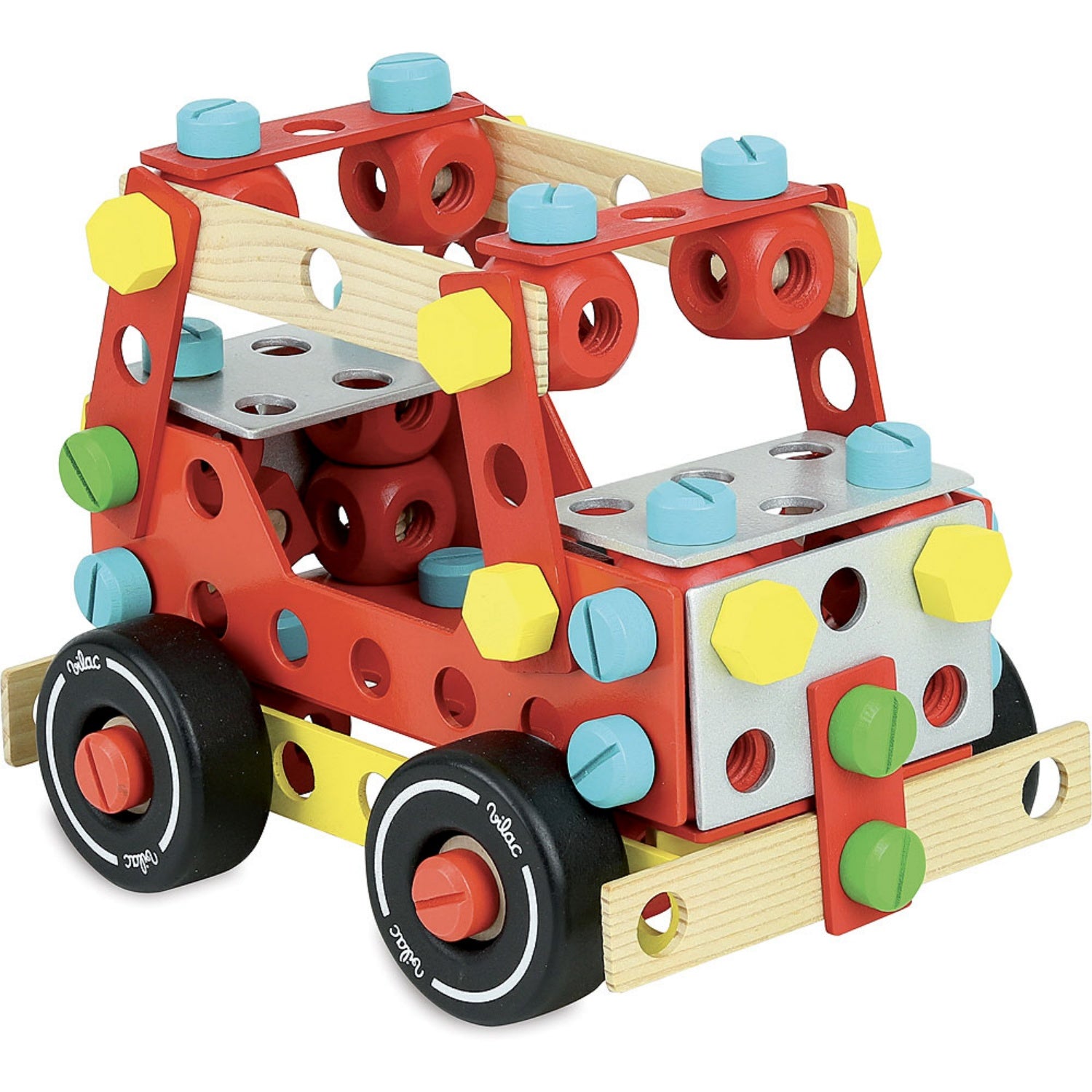 Vilac Wooden Construction Building Set ‘Super Batibloc’ | Educational Wooden Toy | SUV | BeoVERDE.ie