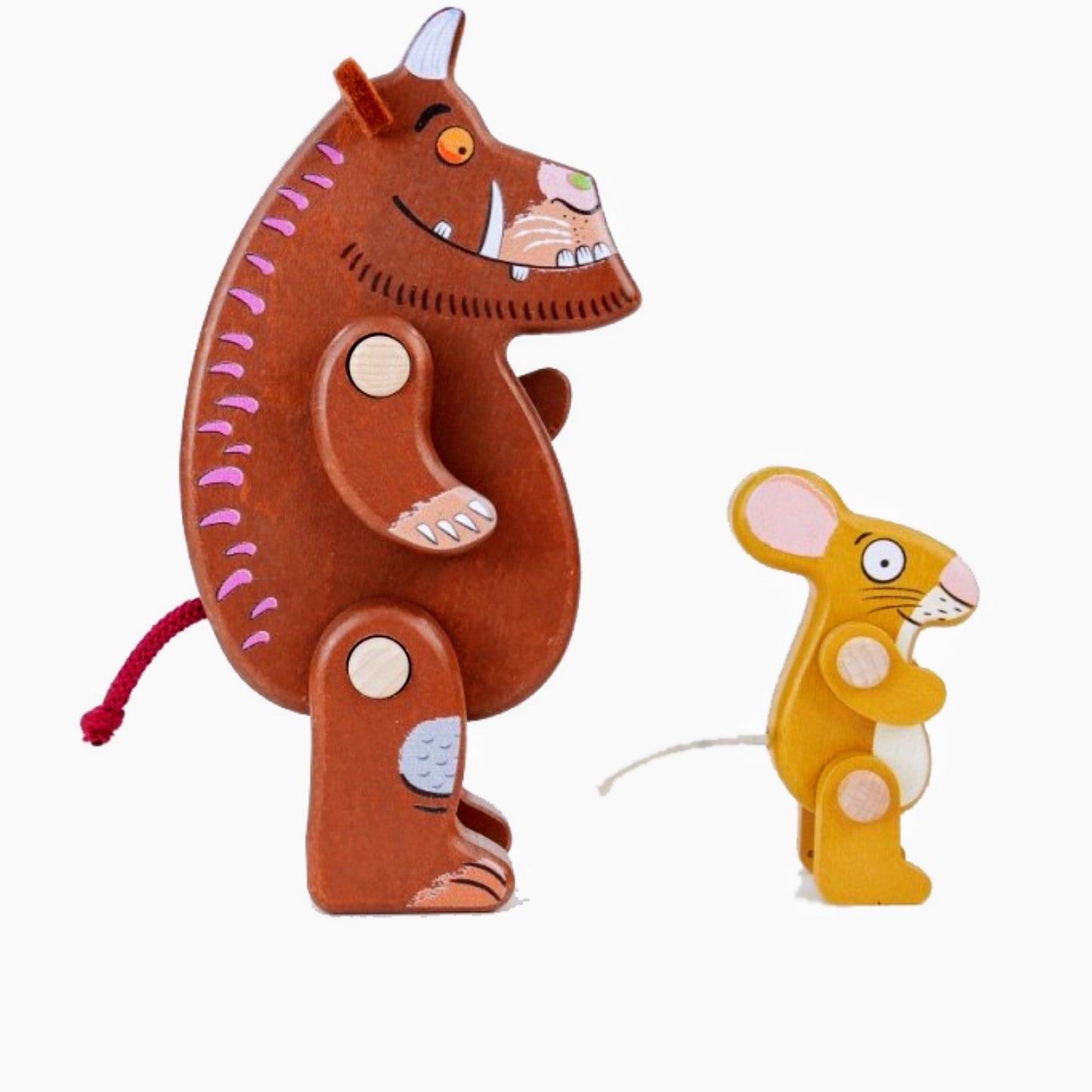 Bajo Wooden Gruffalo & Mouse Figures | Movable Arms & Legs | Side View | BeoVERDE.ie