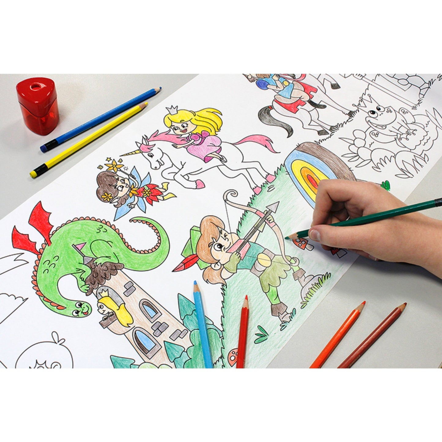 Self-Stick Colouring Book & Roll | Fairyland Adventures | Child Colouring Sheet | BeoVERDE.ie