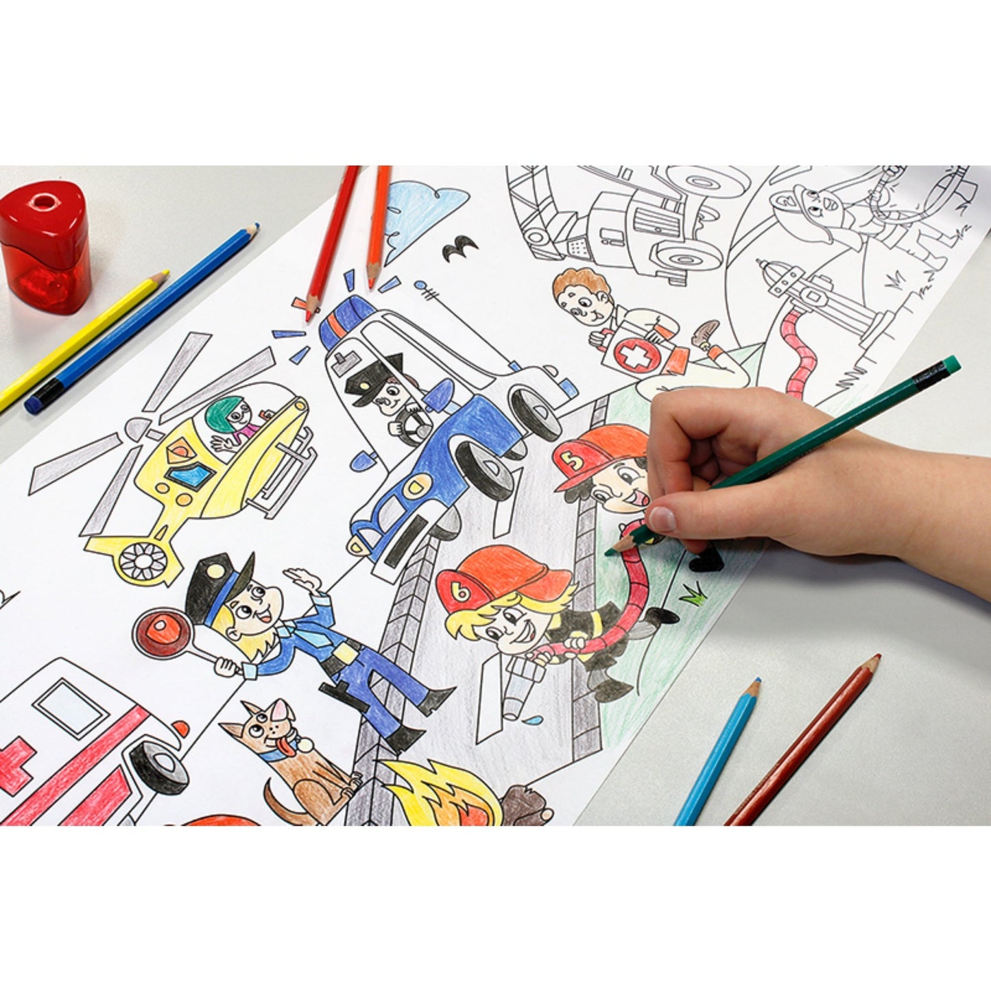 Self-Stick Colouring Book & Roll | Lifesavers | Child Colouring Sheet | BeoVERDE.ie