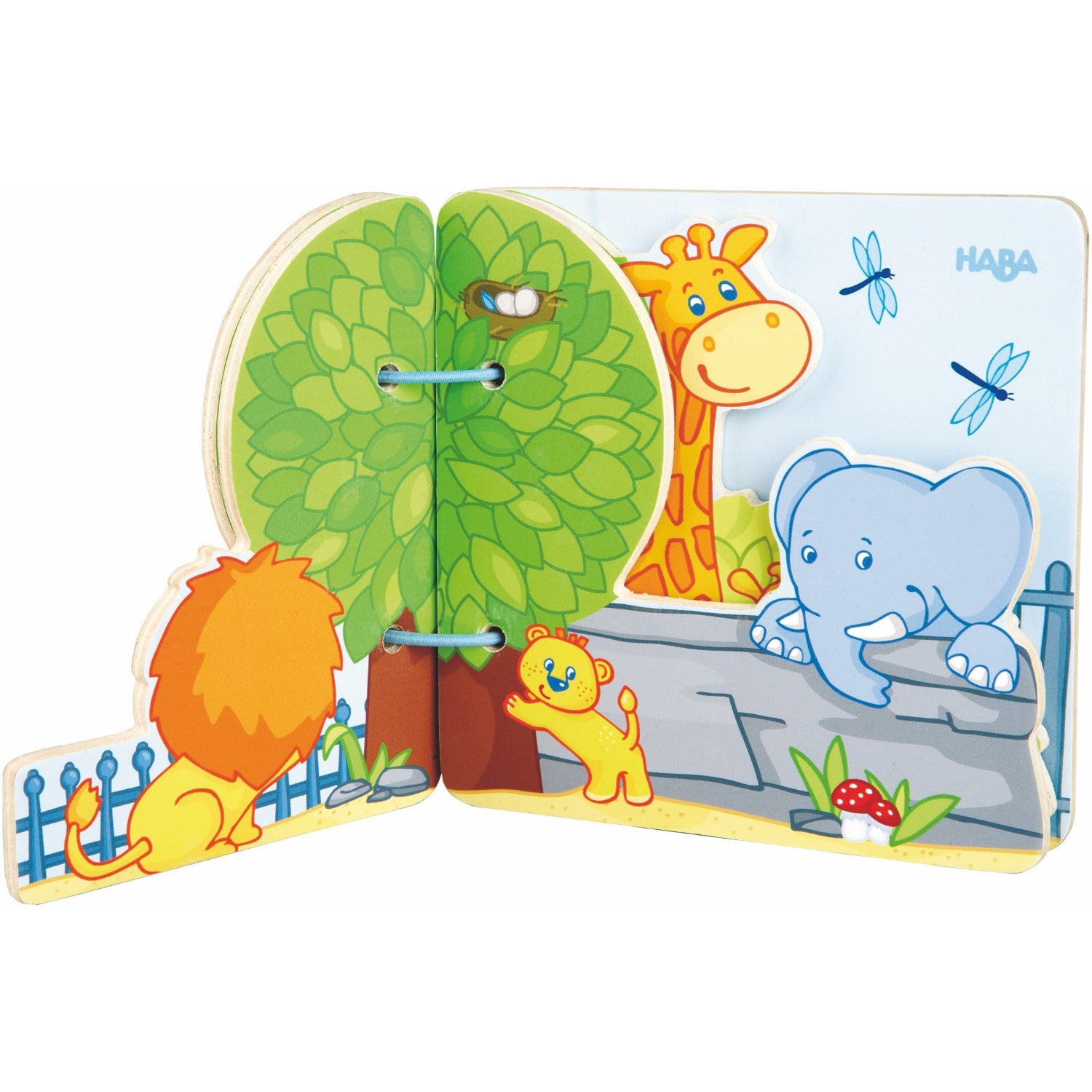 Zoo Friends | Wooden Baby Book | Baby’s First Book Toy | HABA | Open | BeoVERDE.ie