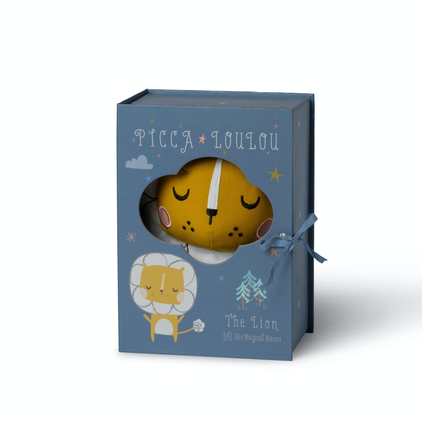 Picca LouLou Lion in Gift Box | Imaginative Play Toy | Hand-Crafted Soft Toy Made From Cotton | Lion in Box | BeoVERDE.ie