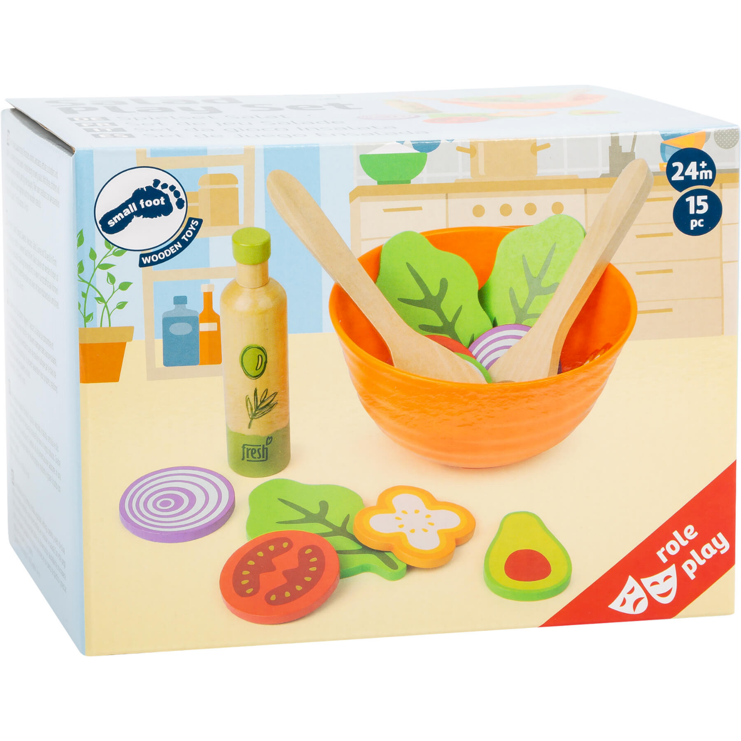 Small Foot Salad Play Set | Gorgeous Pretend Play Toys | Packaging | BeoVERDE.ie