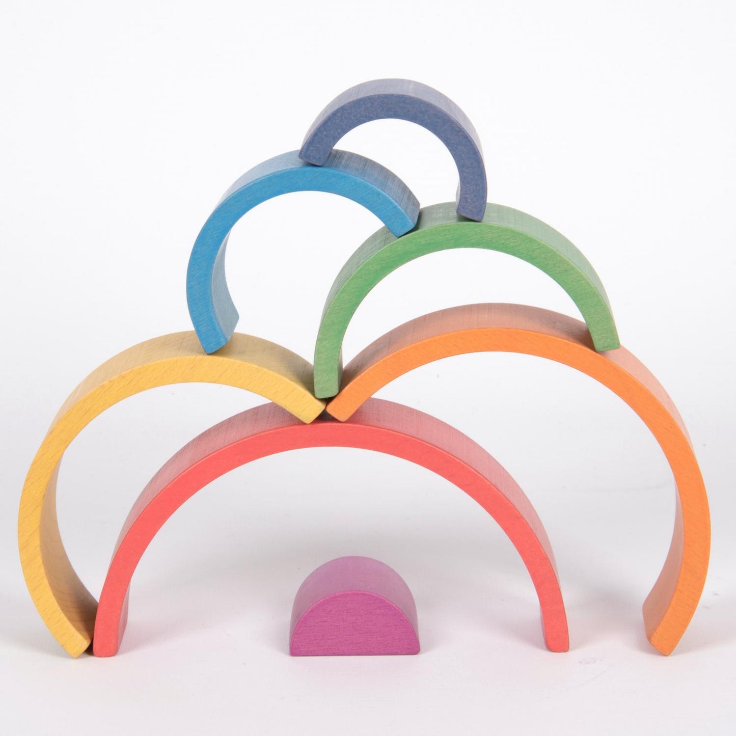 Small Wooden Rainbow Arches | 7 Pieces | Wooden Activity Toy