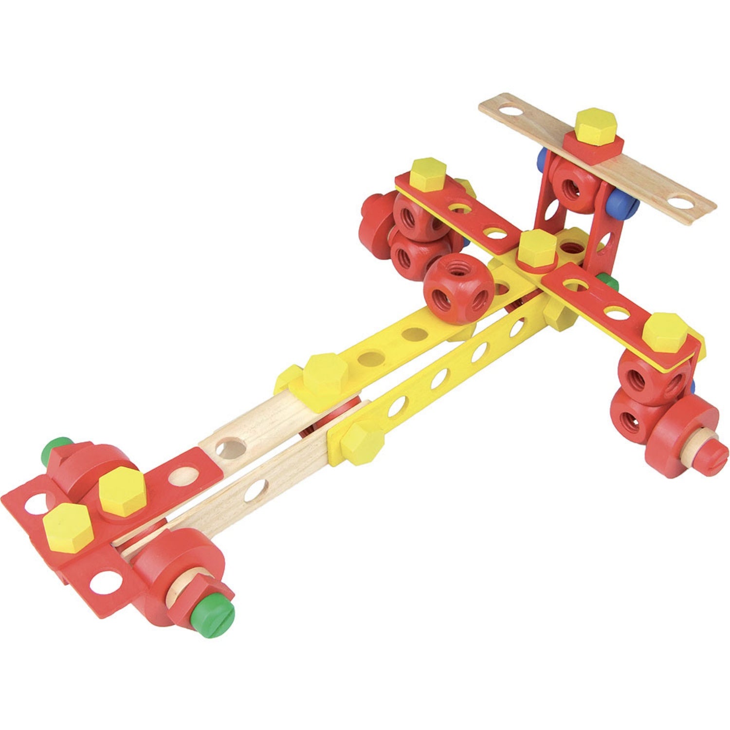 Vilac Wooden Construction Building Set ‘Batibloc’ | Educational Wooden Toy | Race Car | BeoVERDE.ie