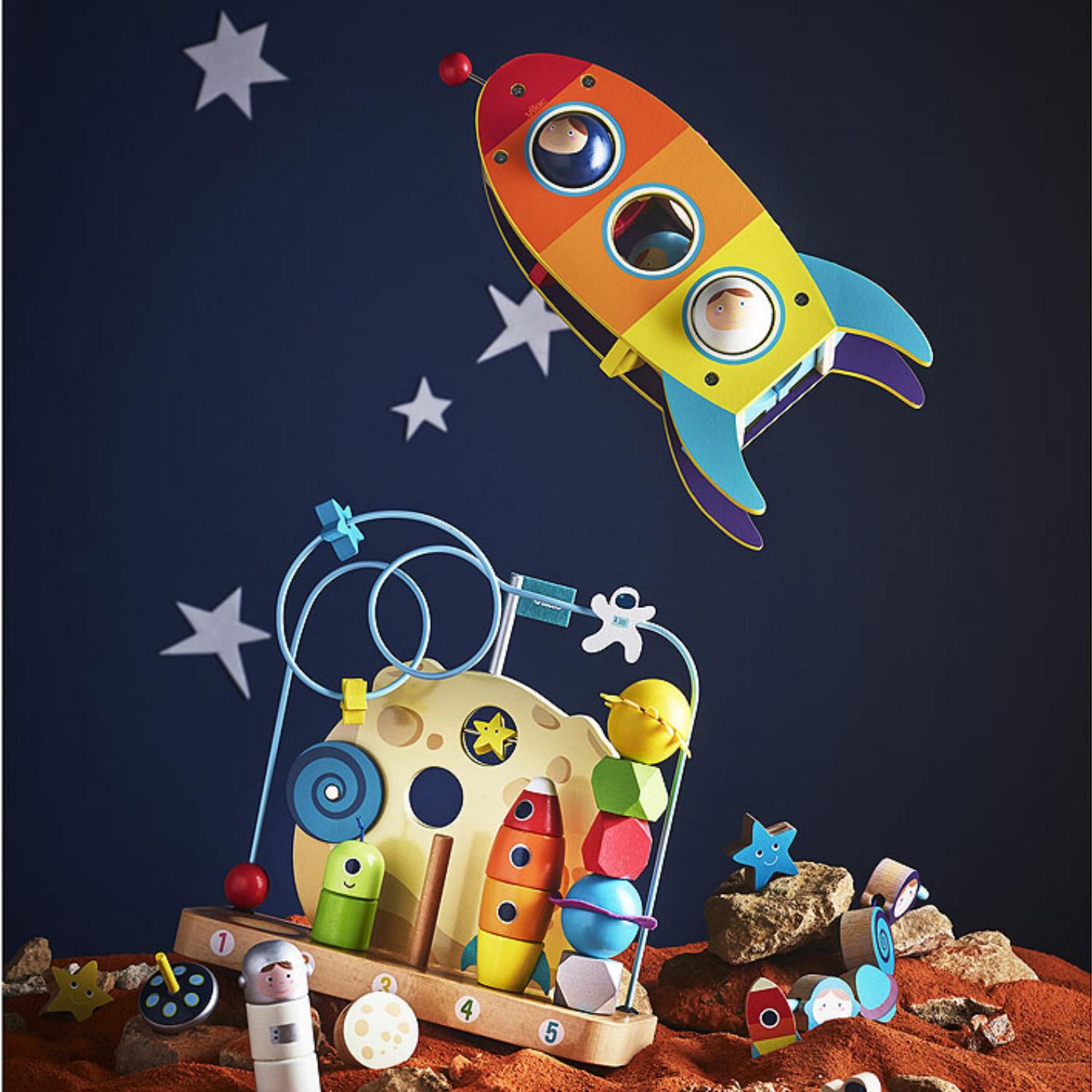 Vilac Whacking Hammer Game - In The Stars | Wooden Toddler Activity Toy | Lifestyle | BeoVERDE.ie