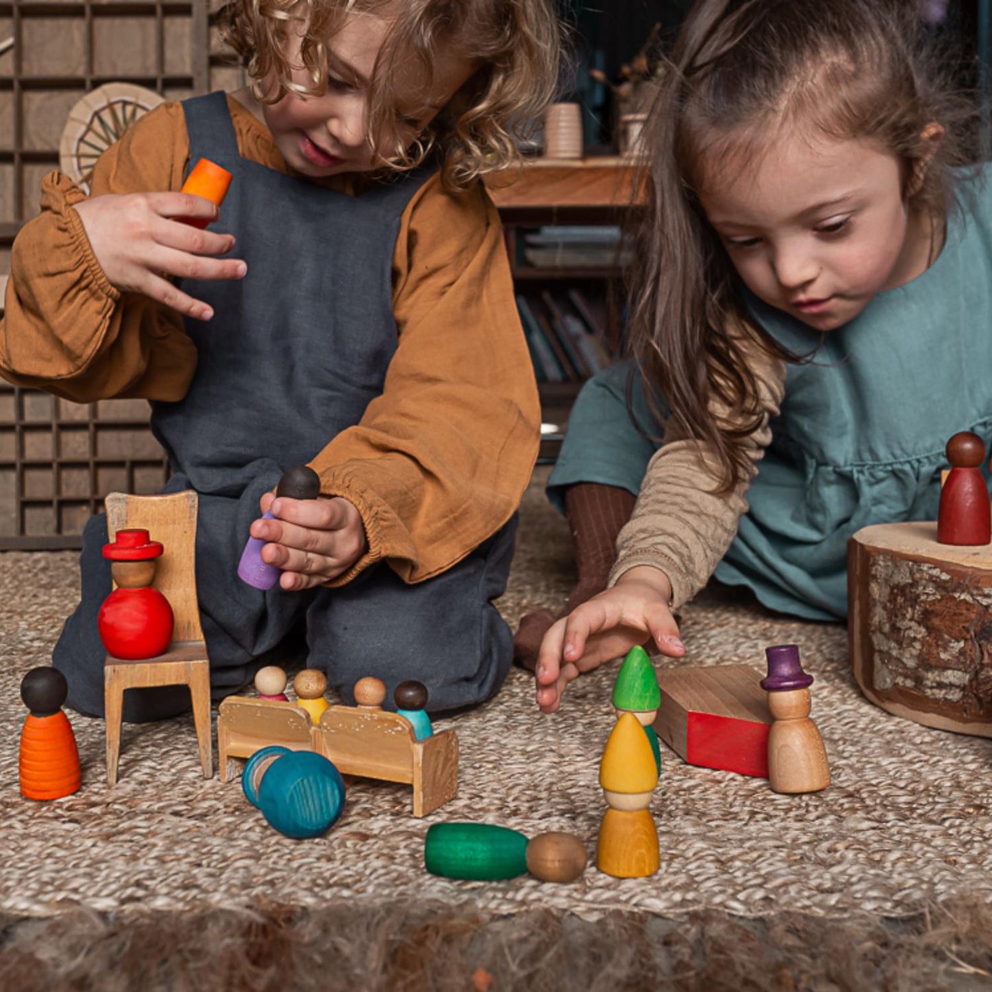 Grapat Together | Wooden Toys for Kids | Open-Ended Play Set | Lifestyle: Kids Playing | BeoVERDE.ie
