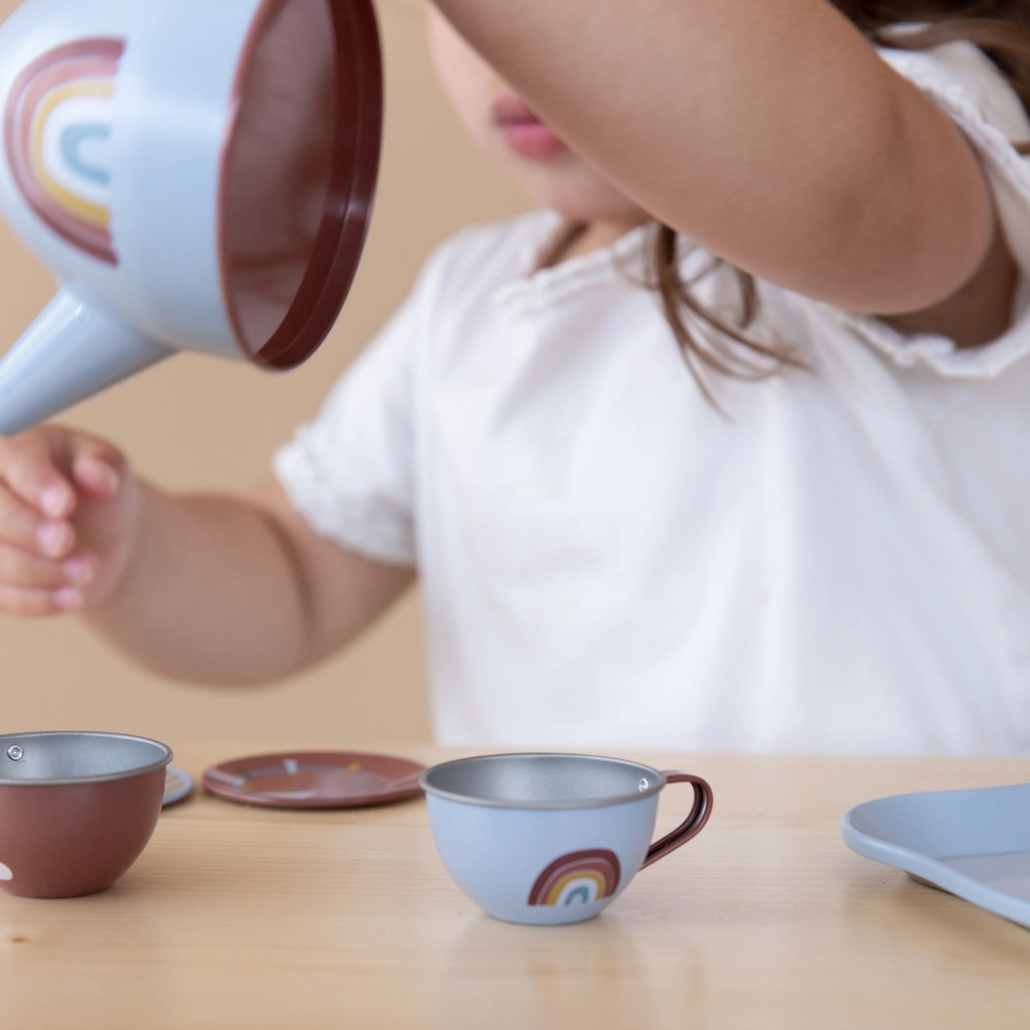 Little Dutch Tea Set Rainbow with Case | Children’s Pretend Play Toy Tableware | BeoVERDE Ireland