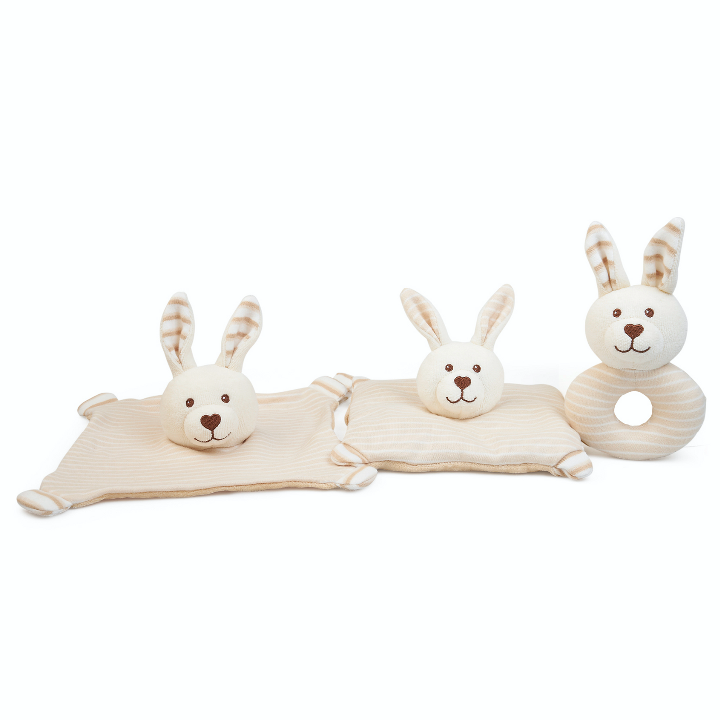 Large Warming Pillow for Babies | Rabbit Product Range Comforter and Rattle | BeoVERDE.ie
