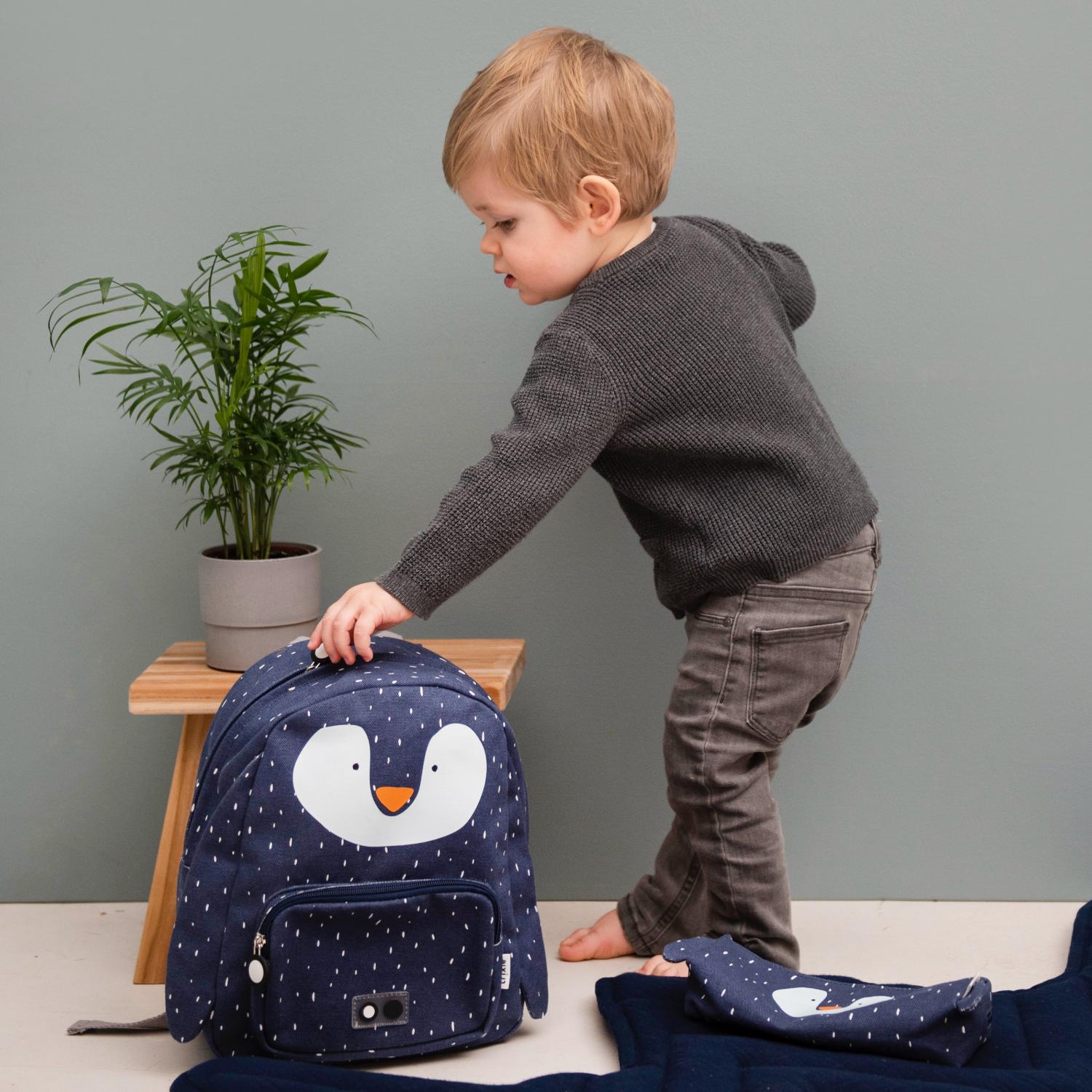 Trixie Mr. Penguin Backpack | Kid’s Backpack for Creche, Nursery & School | Lifestyle: Boy Packing Backpack | BeoVERDE.ie