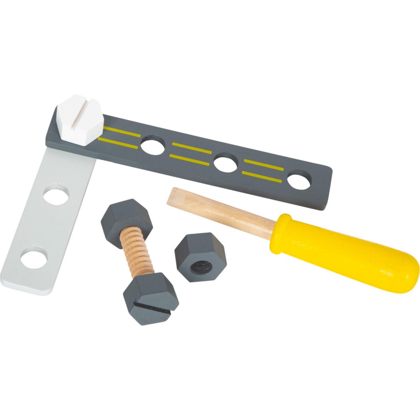 Foot Construction Set for Kids | Close-up Screwdriver, Screw, Planks, Nuts and Bolts | BeoVERDE.ie