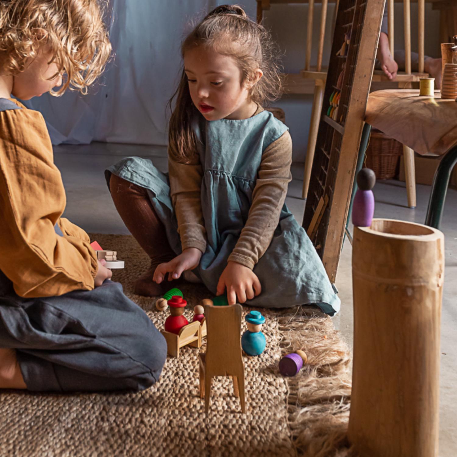 Grapat Together | Wooden Toys for Kids | Open-Ended Play Set | Lifestyle: Kids Playing on Floor | BeoVERDE.ie