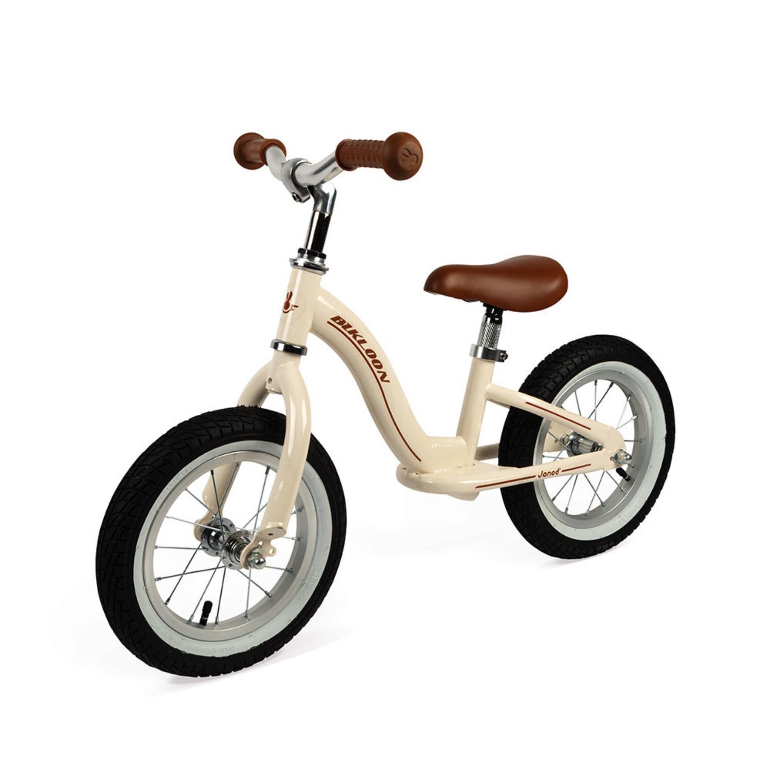 Janod Bikloon Balance Bike Beige | Activity Toy for Kids | Bikes & Scooters | Left Side | BeoVERDE.ie