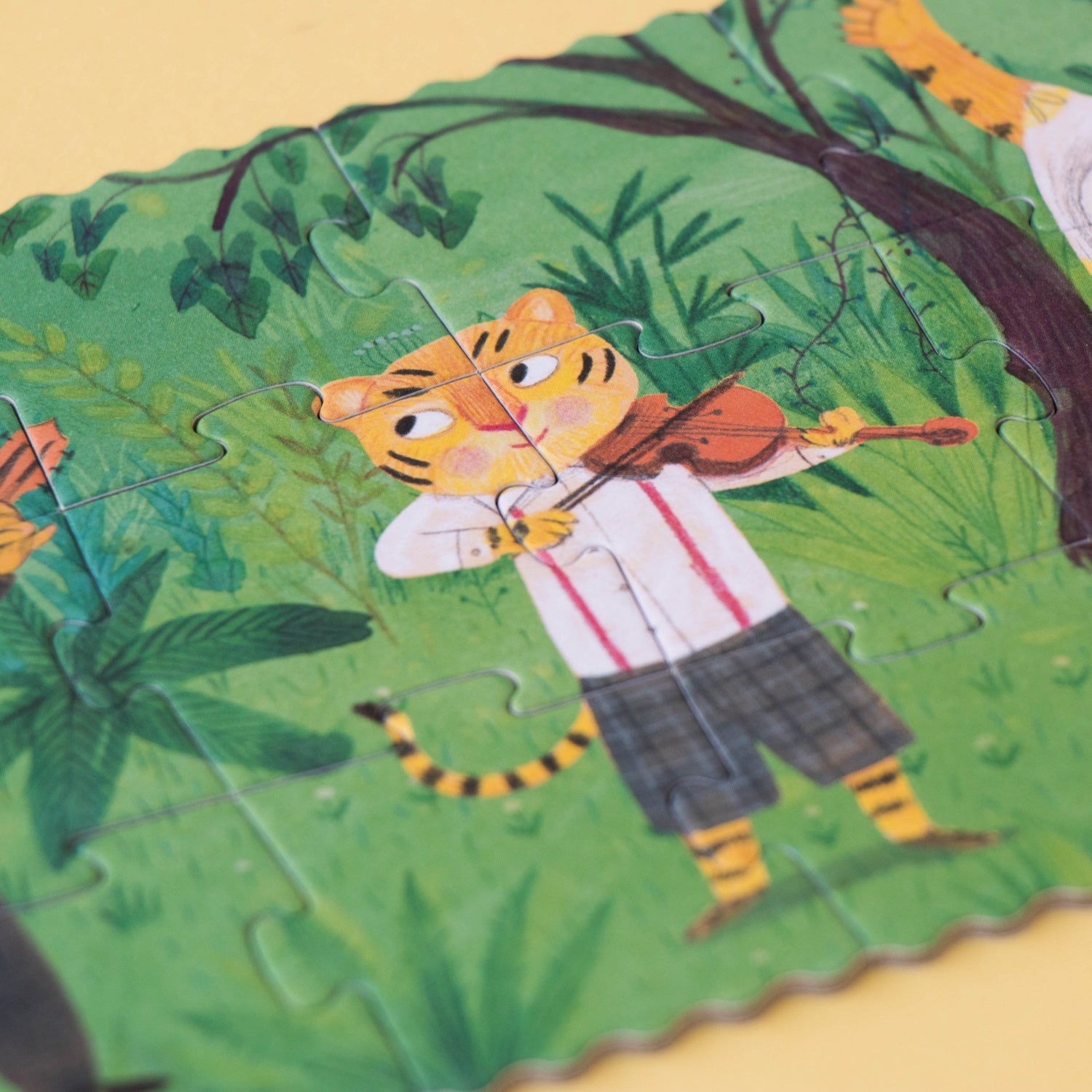 Londji WILD MUSIC Reversible Jigsaw Puzzle | Perfect Jigsaw Puzzle for Kids 3 Years and Older | Tiger Family Puzzles Close-up: Tiger Boy | BeoVERDE.ie