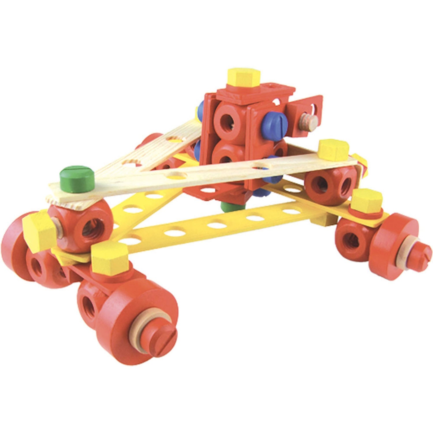 Vilac Wooden Construction Building Set ‘Batibloc’ | Educational Wooden Toy | Car | BeoVERDE.ie