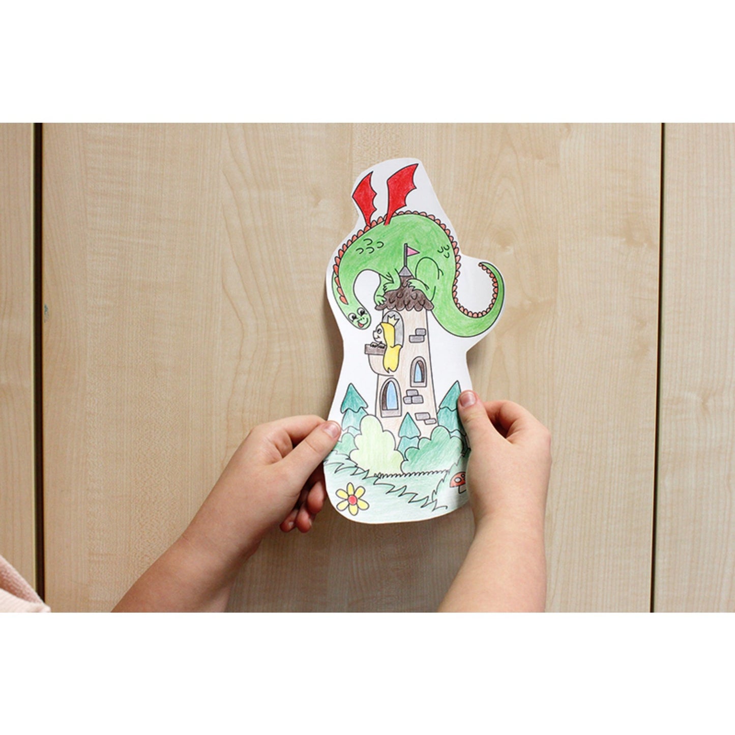 Self-Stick Colouring Book & Roll | Fairyland Adventures | Child sticks Coloured Cut-outs to Furniture | BeoVERDE.ie