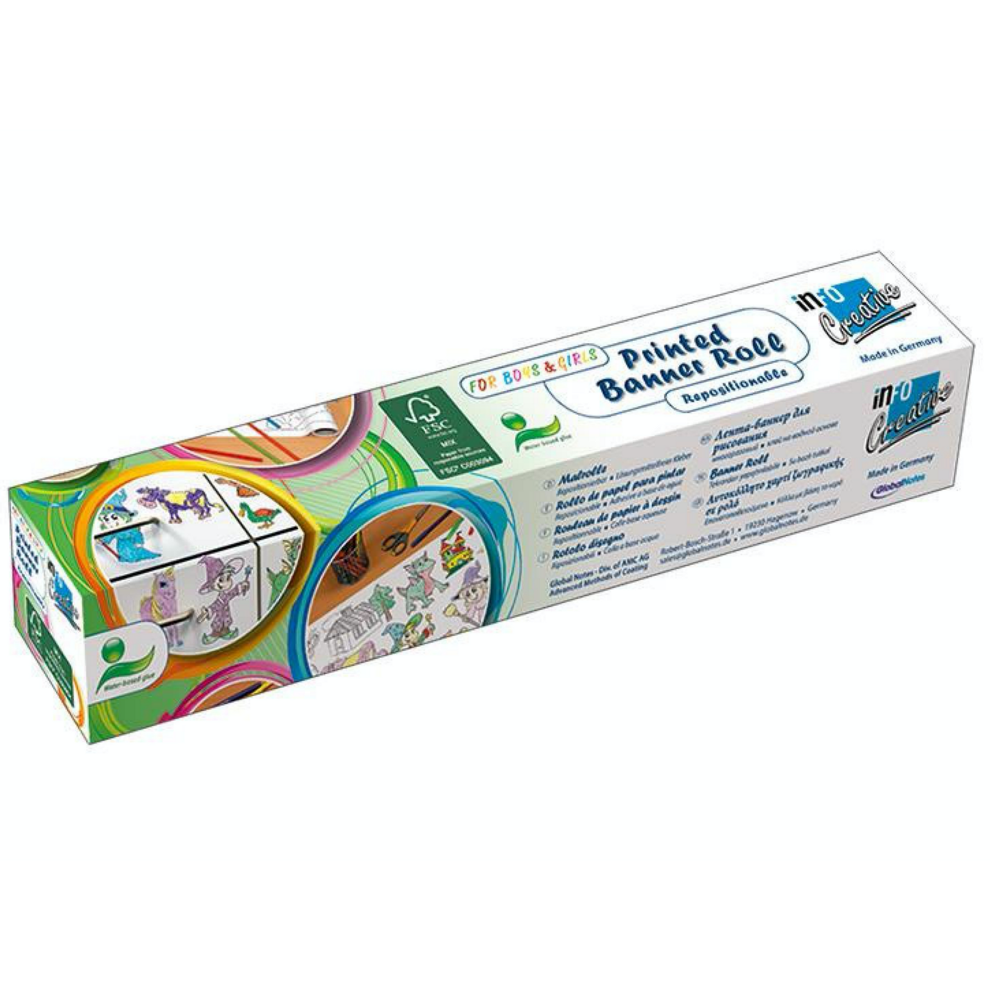 Self-Stick Colouring Book & Roll | Mixed World | Product Photo | BEOVERDE.ie