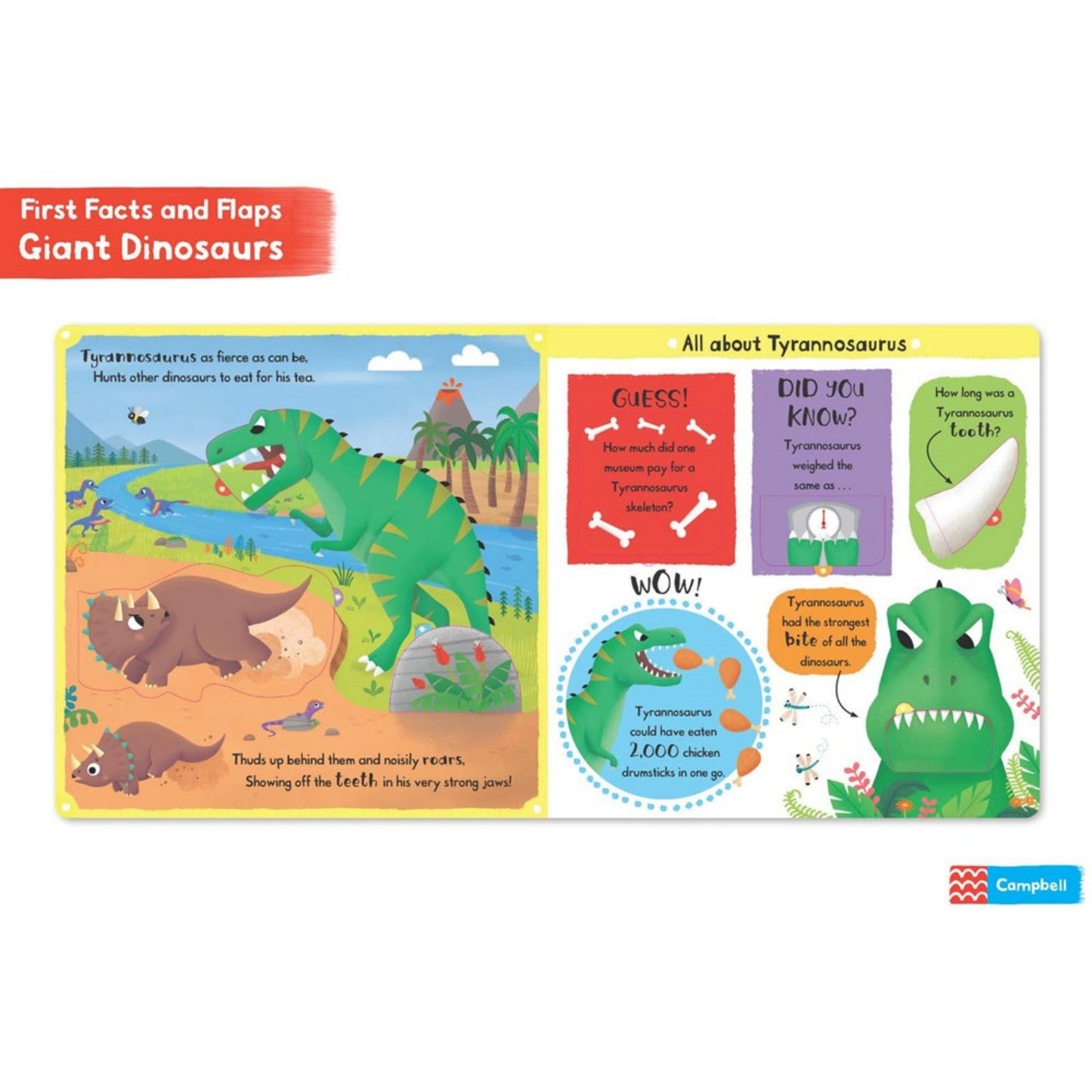 Giant Dinosaurs | Children's Lift-the-Flap Board Book