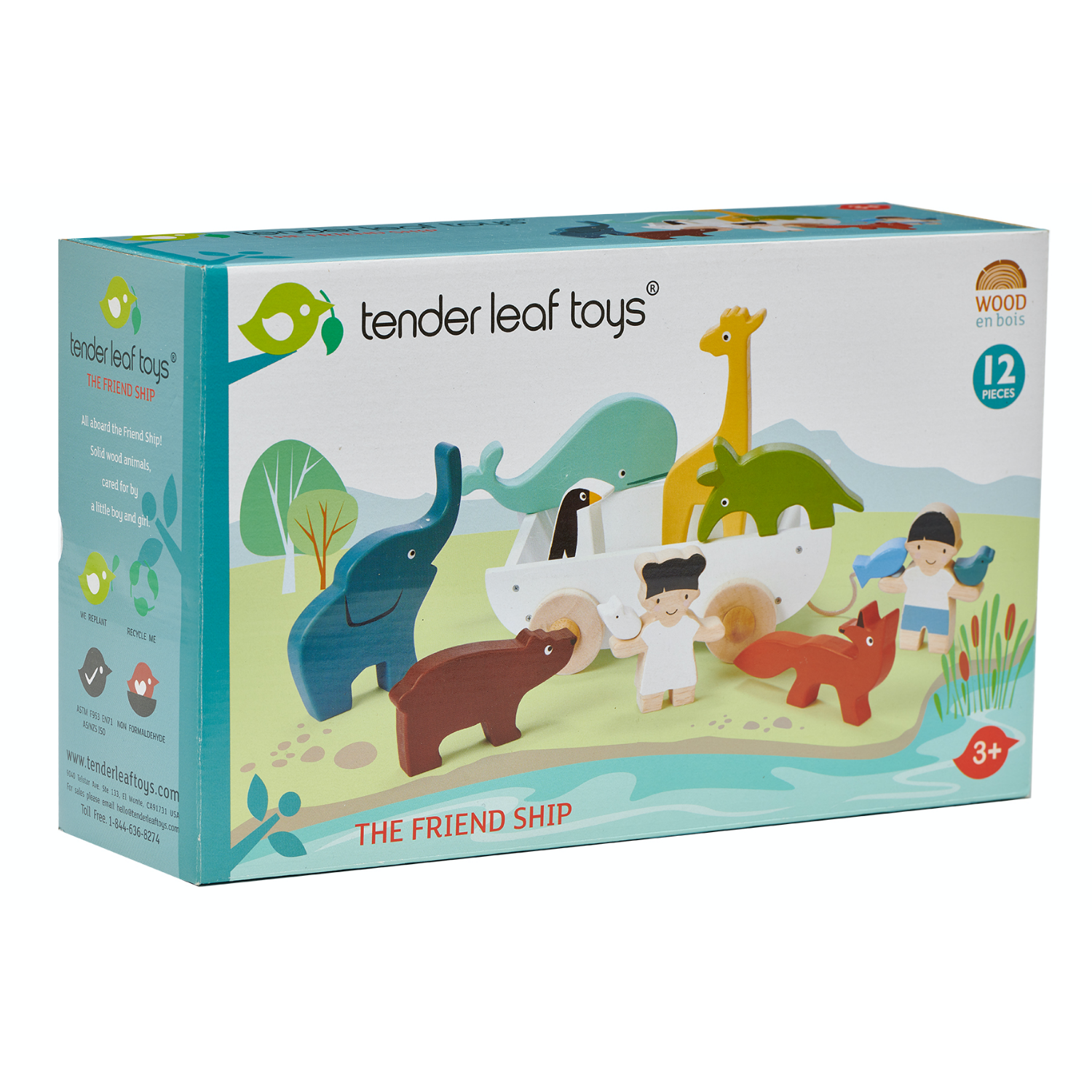TenderLeaf ‘The Friend Ship’ | Hand-Crafted Wooden Animal Toys | Packaging | BeoVERDE.ie