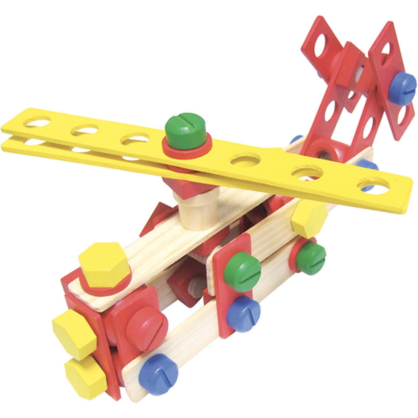 Vilac Wooden Construction Building Set ‘Batibloc’ | Educational Wooden Toy | Helicopter | BeoVERDE.ie