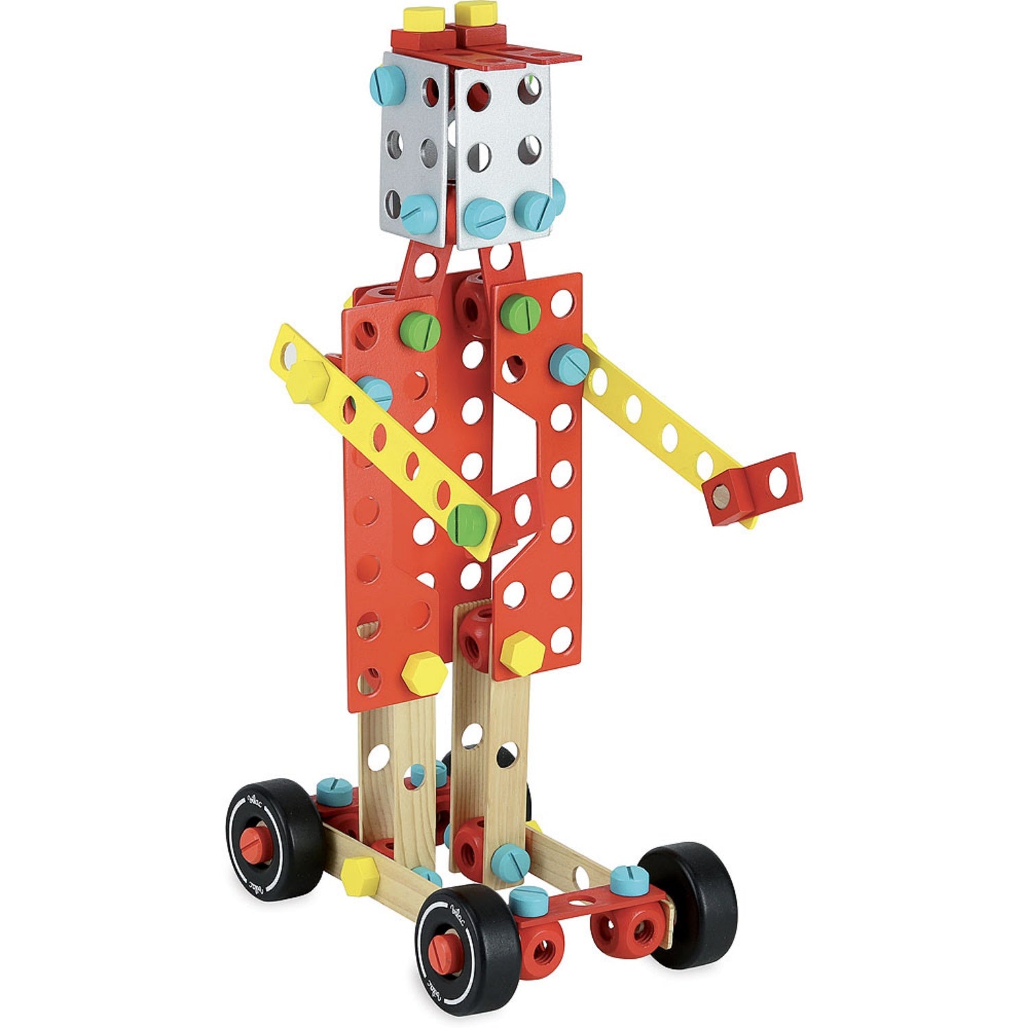 Vilac Wooden Construction Building Set ‘Super Batibloc’ | Educational Wooden Toy | Robot | BeoVERDE.ie