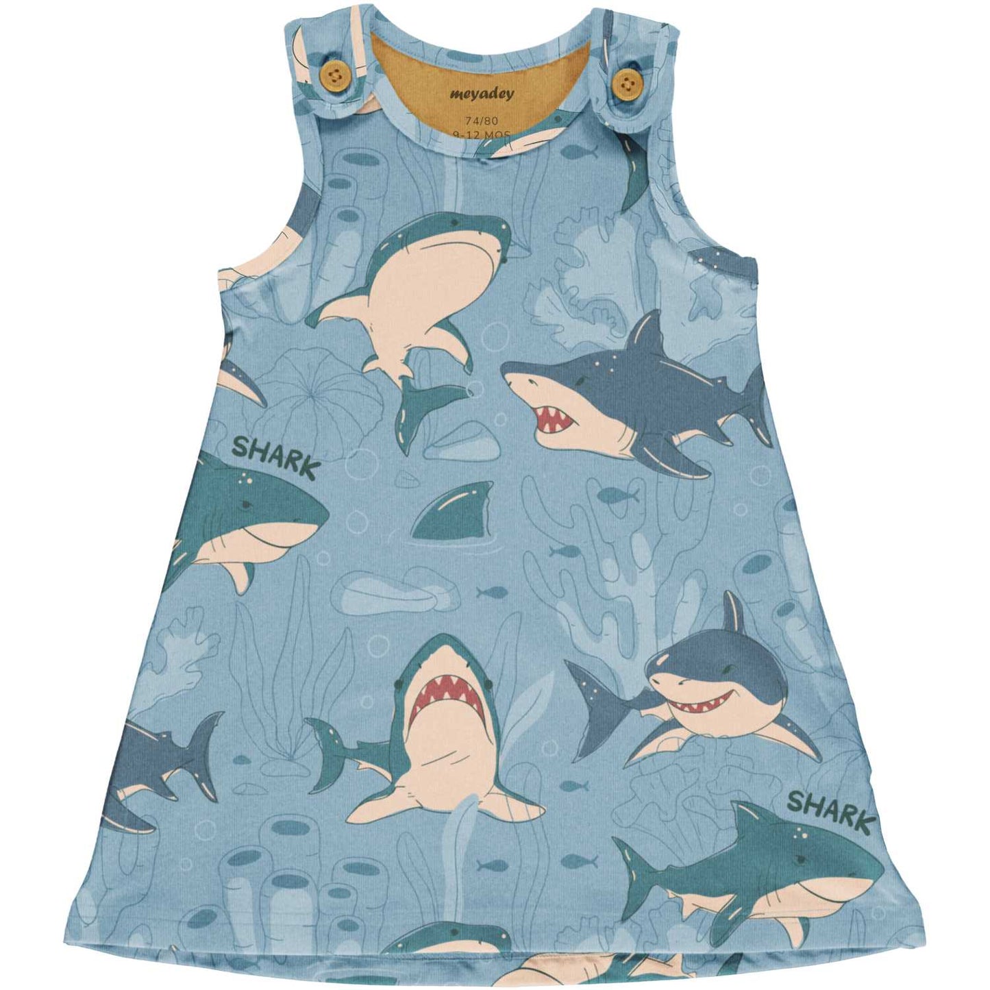 Shark Remark | Baby & Toddler Playdress | GOTS Organic Cotton