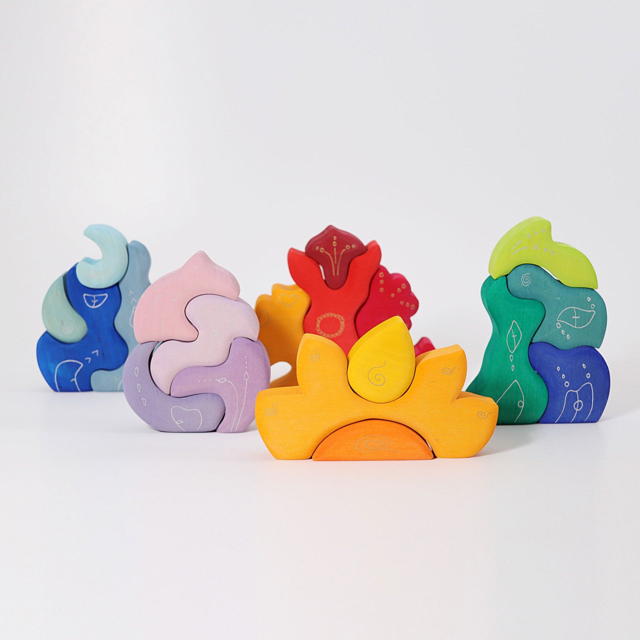 Casa Coral | 4 Pieces | Wooden Toys for Kids | Open-Ended Play