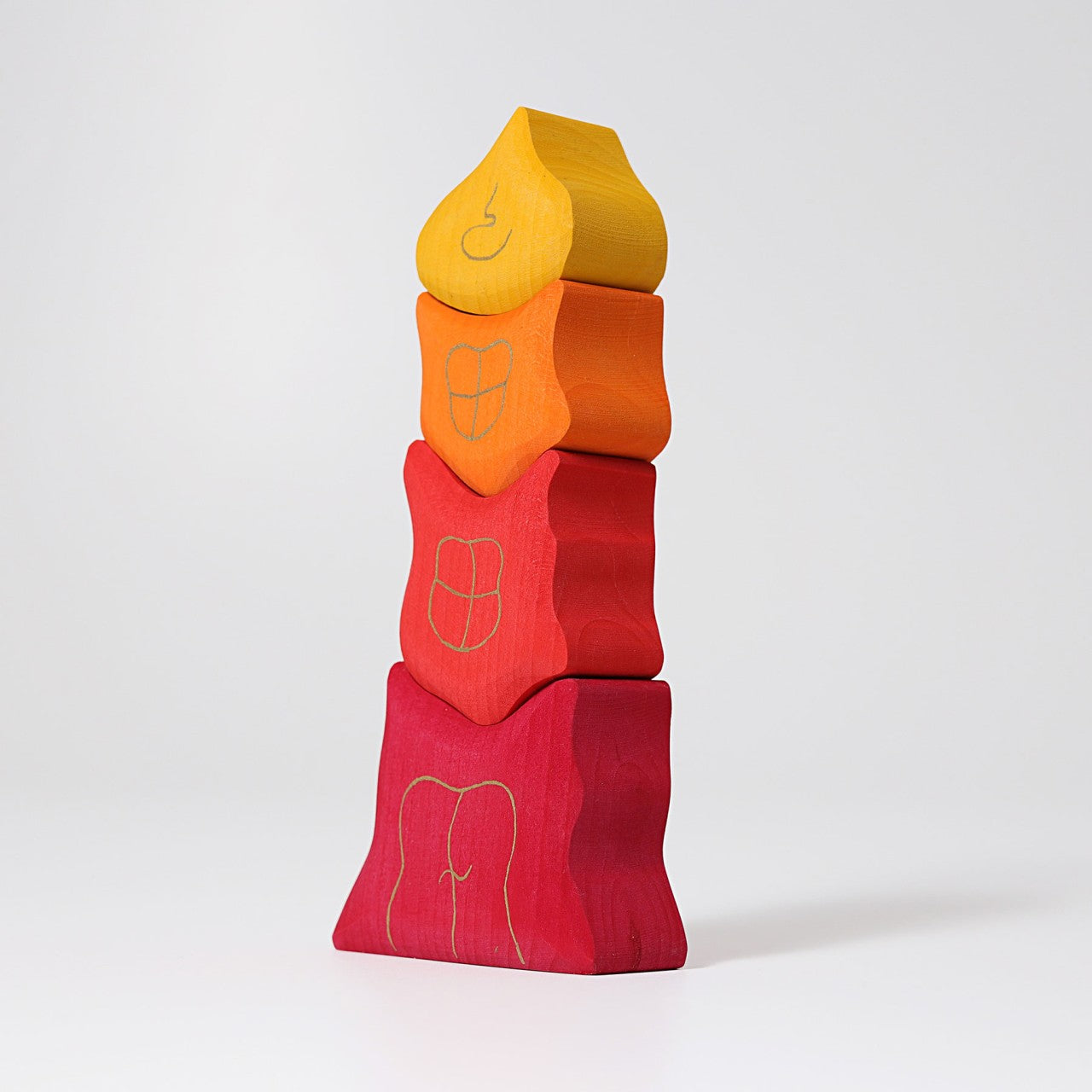 Tower Roses | 4 Pieces | Wooden Toys for Kids | Open-Ended Play