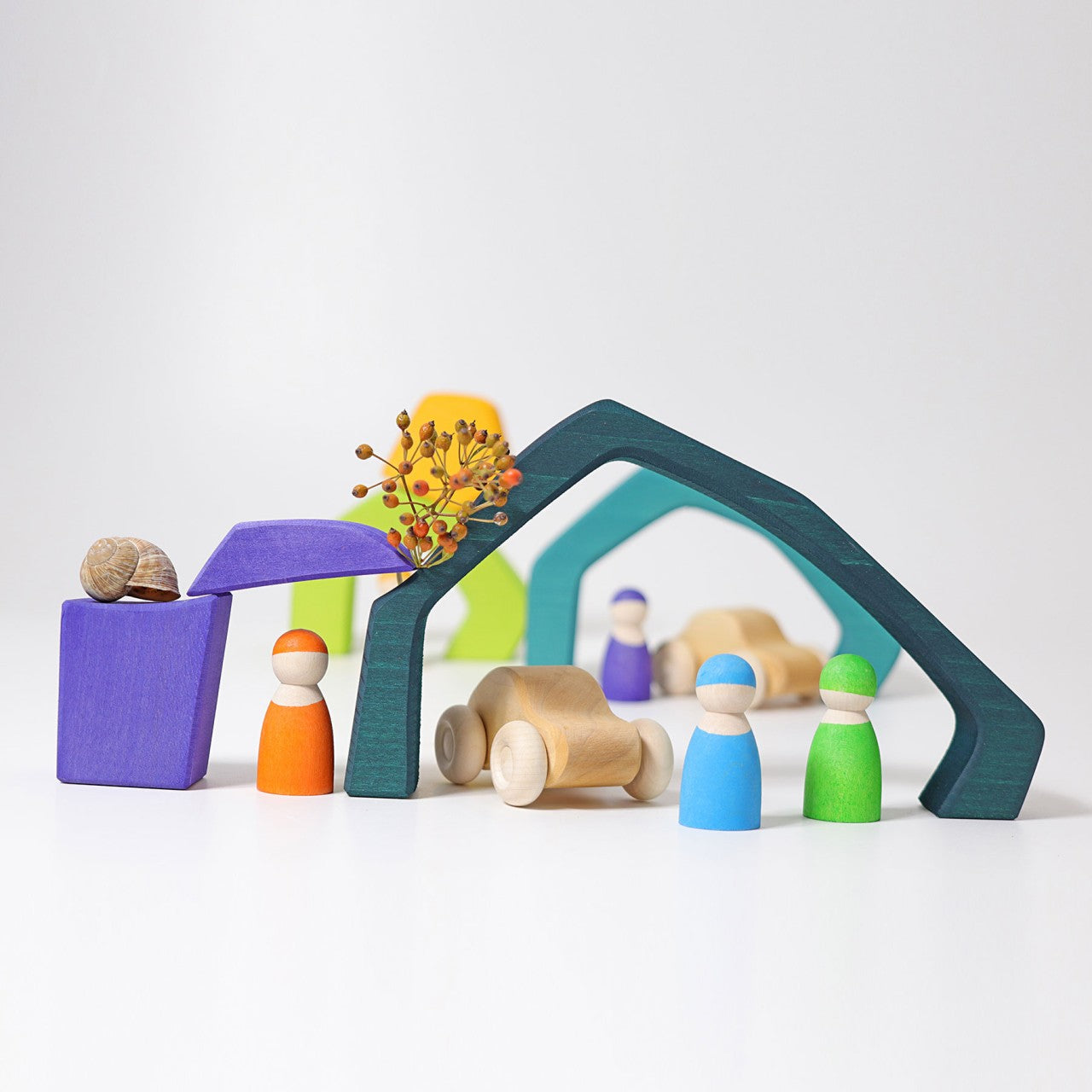 Large Four Elements | Building Set | Wooden Toys for Kids | Open-Ended Play