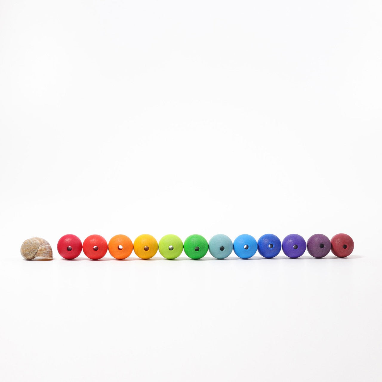 36 Large Wooden Beads | Sorting & Stacking Toys for Kids