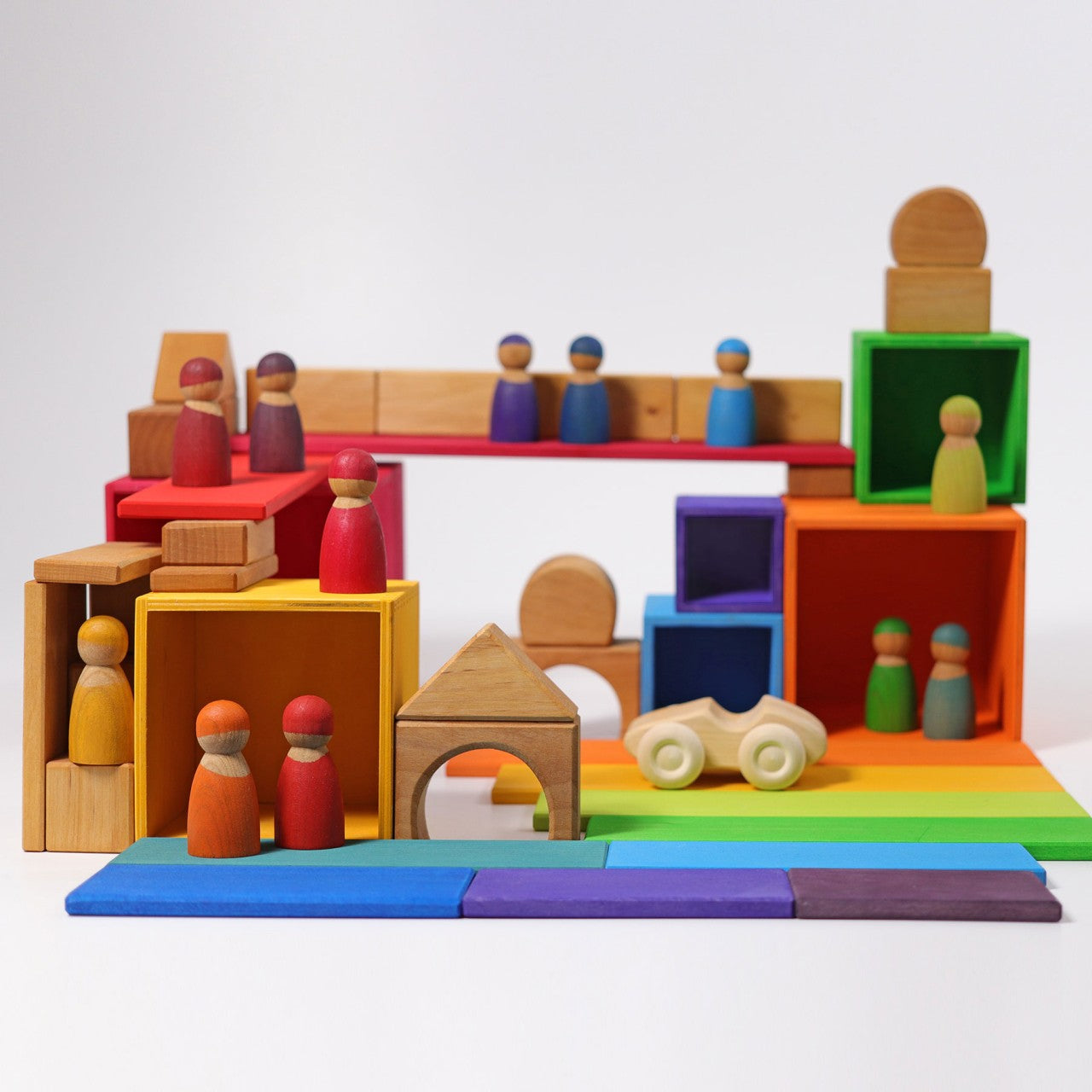 Large Rainbow Boxes Set | Wooden Toys for Kids | Toddler Activity Toy
