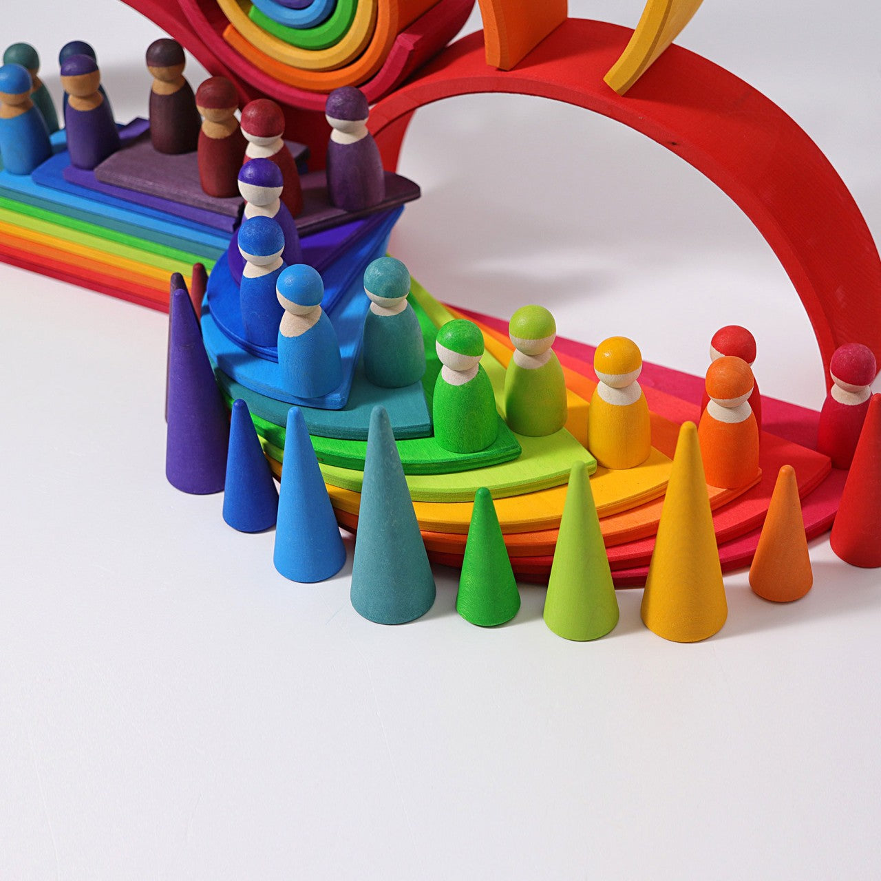 Large Rainbow | 12 Pieces | Wooden Toys for Kids | Open-Ended Play
